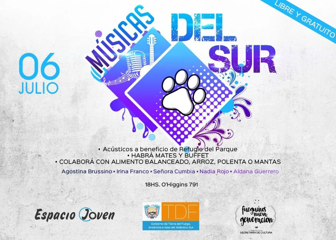 Gobierno organiza el evento denominado "Músicas del Sur"