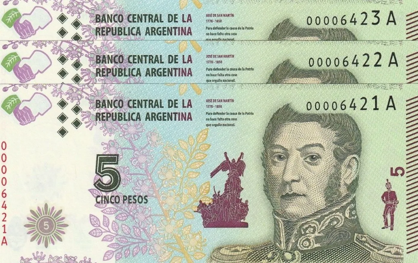 El billete de 5 pesos se jubiló