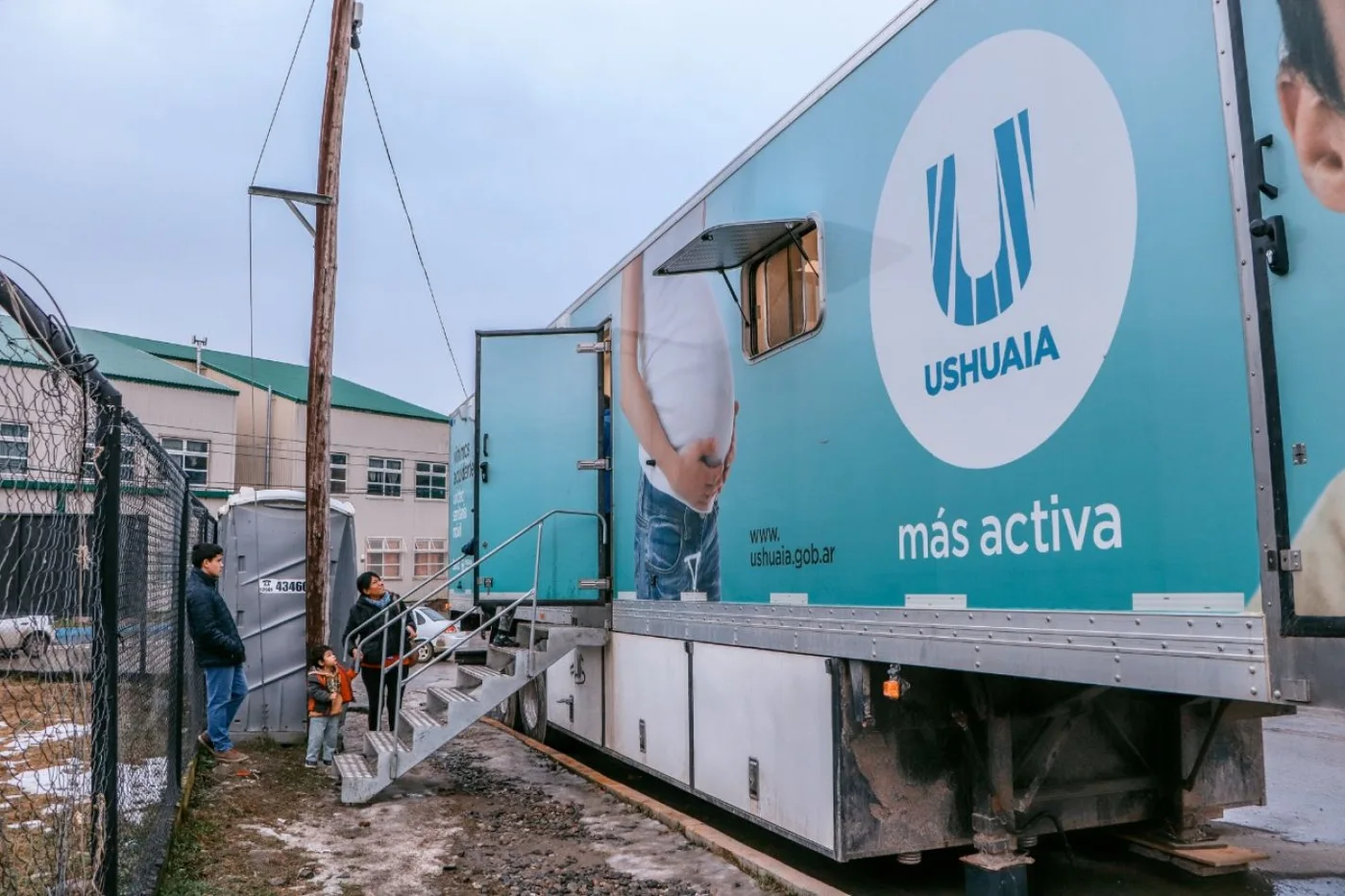 Camión sanitario móvil de la Municipalidad de Ushuaia