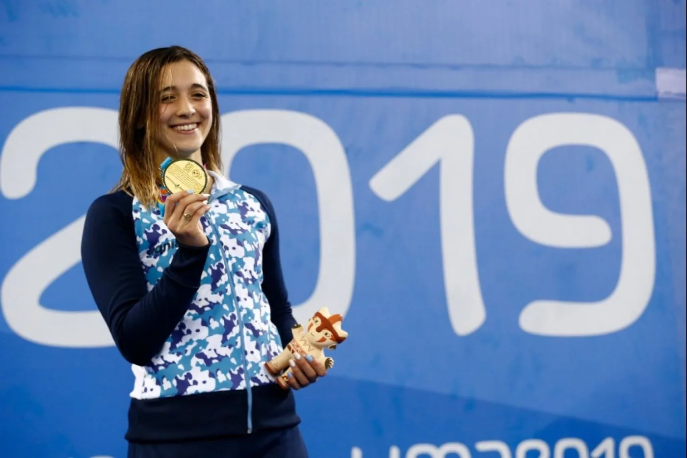 Delfina Pignatiello redondeó este sábado una actuación histórica en las pruebas individuales de natación de los Juegos Panamericanos Lima 2019,