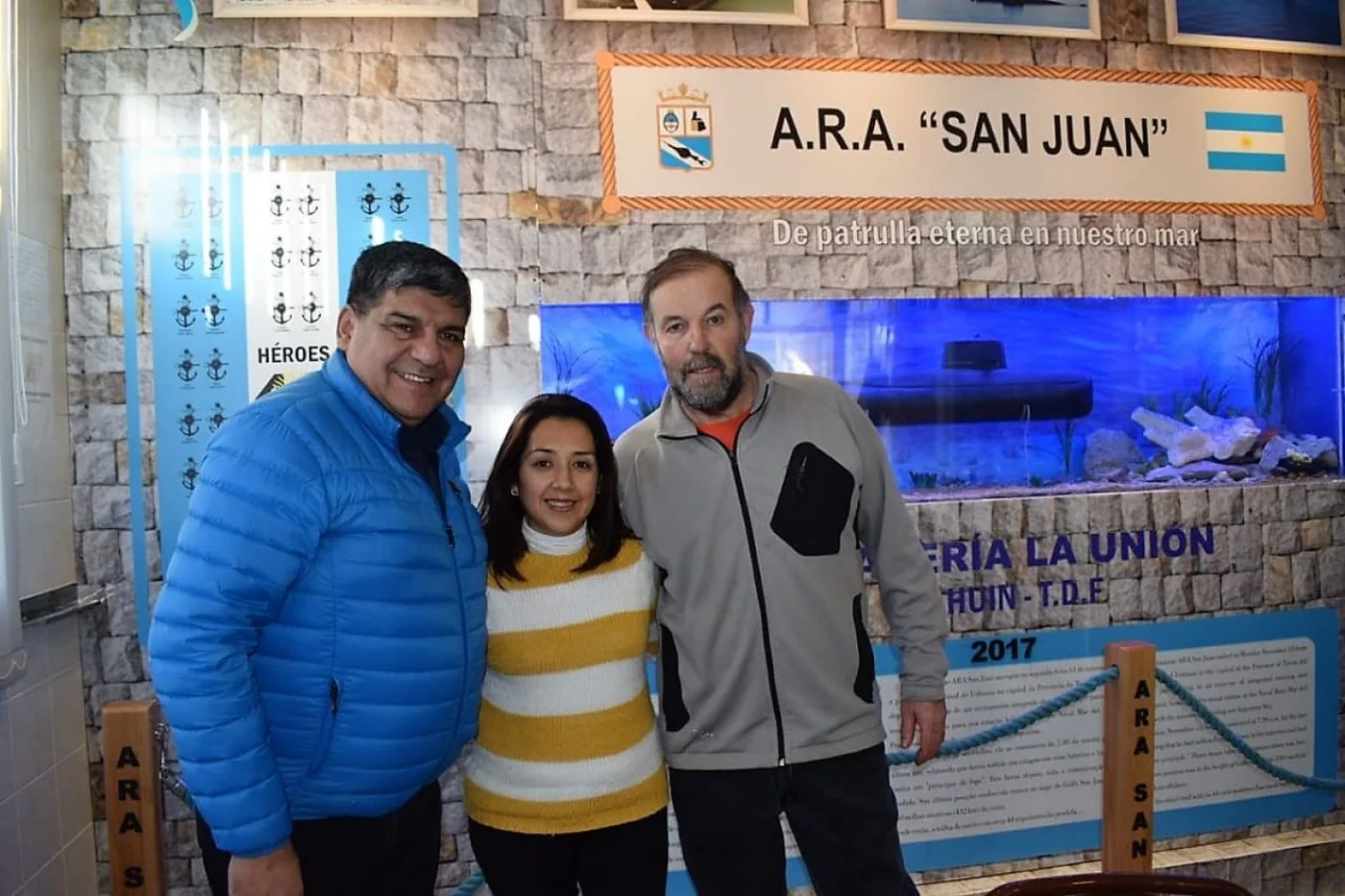 En la foto: Juan Carlos Arcando, Gabriela Acosta y Emilio Saenz.