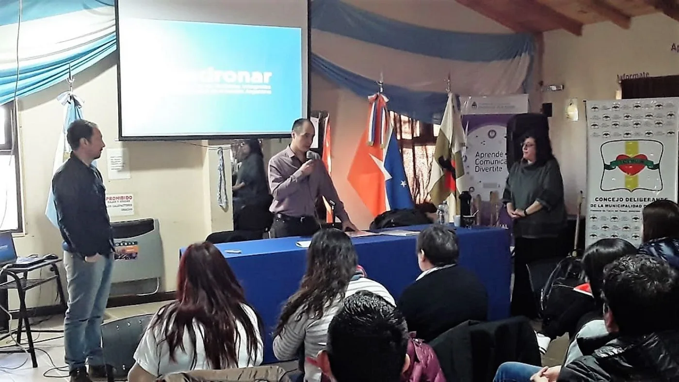 Curso de capacitación del Sedronar en la Casa de la Cultura de Tolhuin (Foto: Leonardo Di Benedetto).