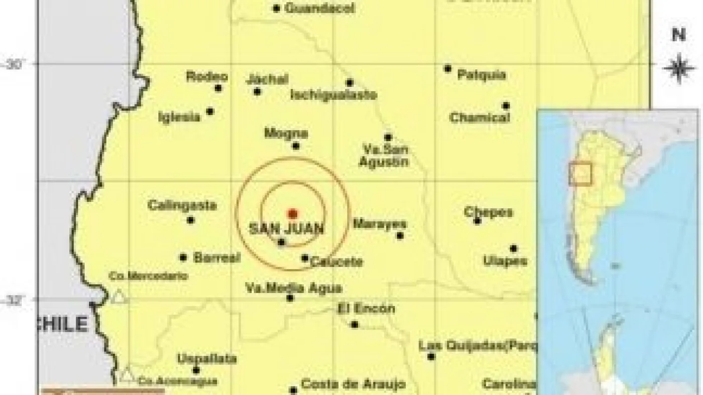 En San Juan se registró un sismo de 4,5 grados