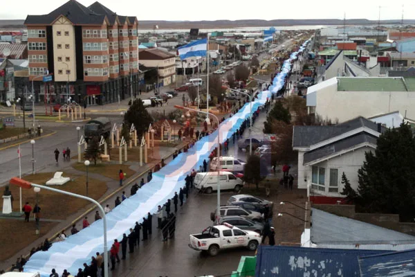La bandera tenía una extensión de mil metros (Foto gentileza: Pablo Codina).