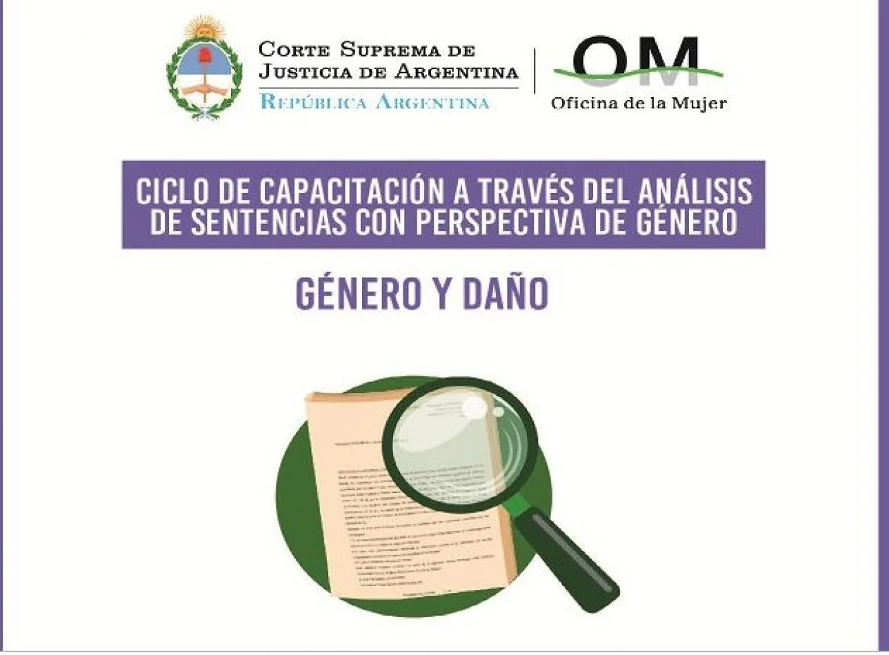 Ciclo de Capacitación Videoconferencia “Género y Daño”