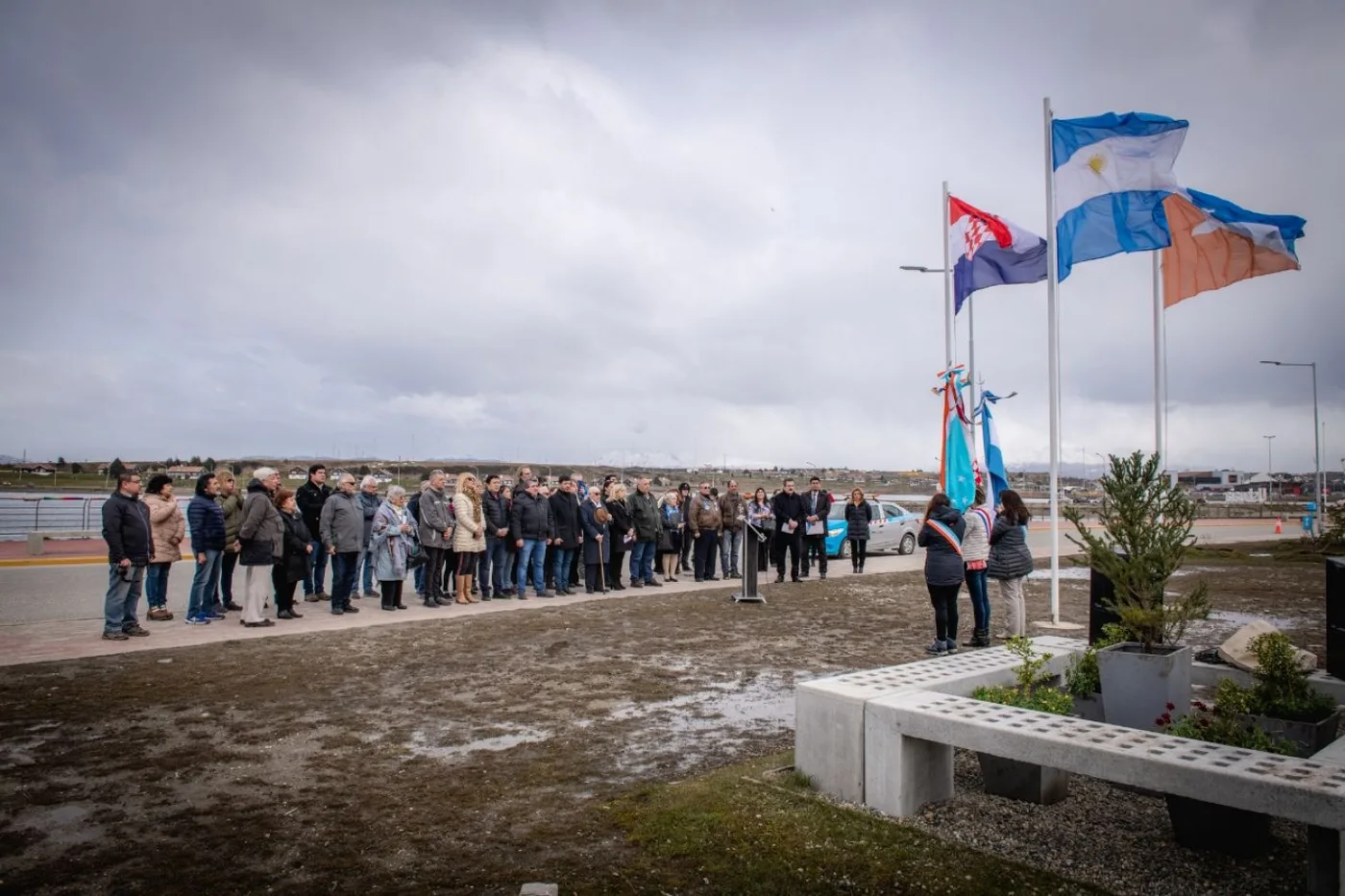 Quedó inaugurada la plaza Croacia