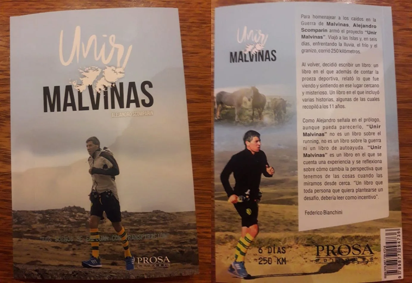 Tapa y contratapa del libro Unir Malvinas escrito por Alejandro Scomparin, director de Relaciones Institucionales de la UTN Buenos Aires.