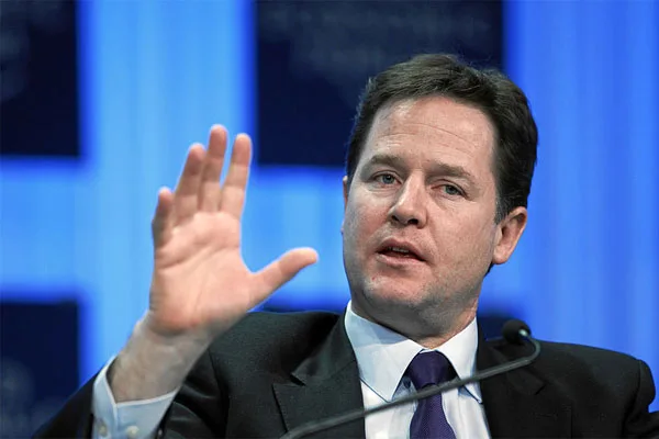 Vice Primer Ministro de Reino Unido de Gran Bretaña, Nick Clegg.