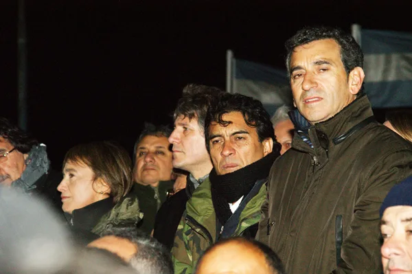 Ríos, Boudou, Chávez y Randazzo, antes de comenzar el acto.