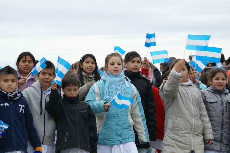 A pesar del frío, los estudiantes riograndenses dijeron presente.