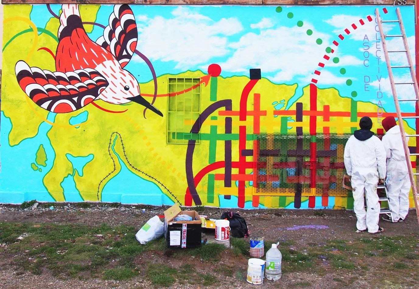 El mural es el resultado de una convocatoria que se hizo desde RGA Creativa de la Dirección de Cultura del Municipio de Río Grande