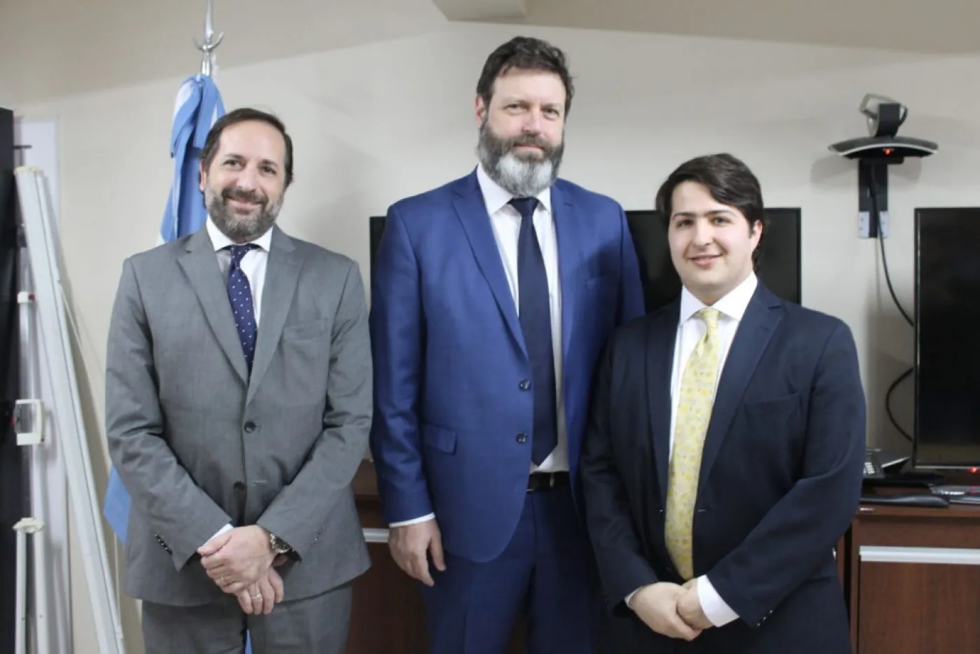 El Juez González junto al Secretario Marchese y el Prosecretario Tenaillon