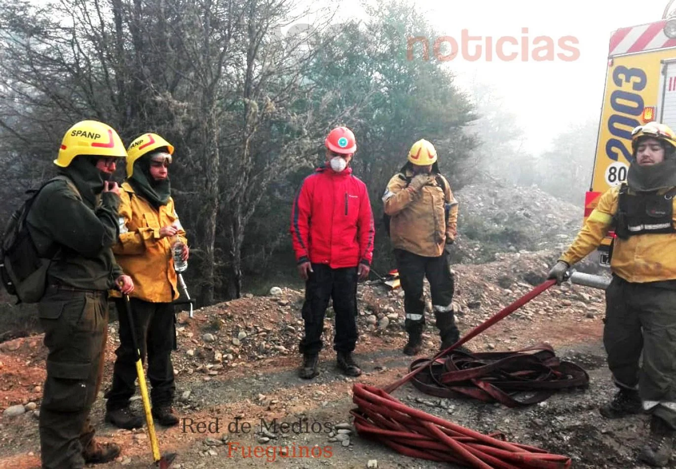 Los focos de incendio de Tolhuin estarían controlados.