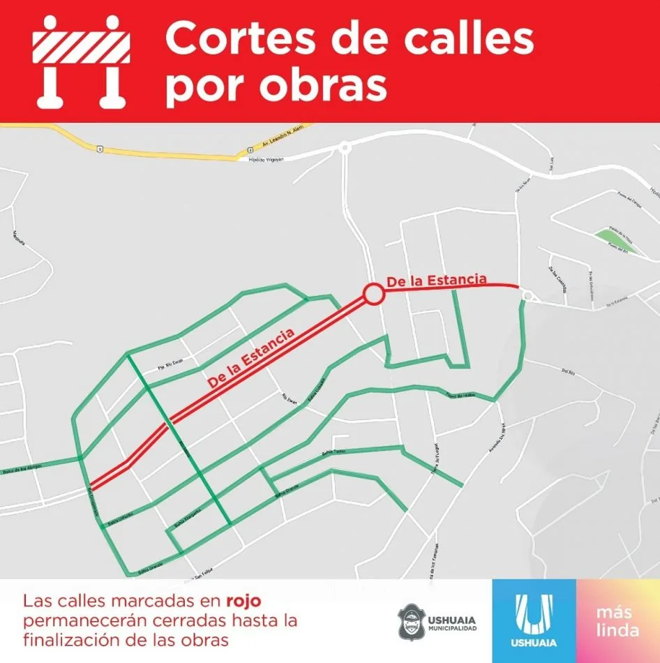 El lunes cortarán la calle De la Estancia