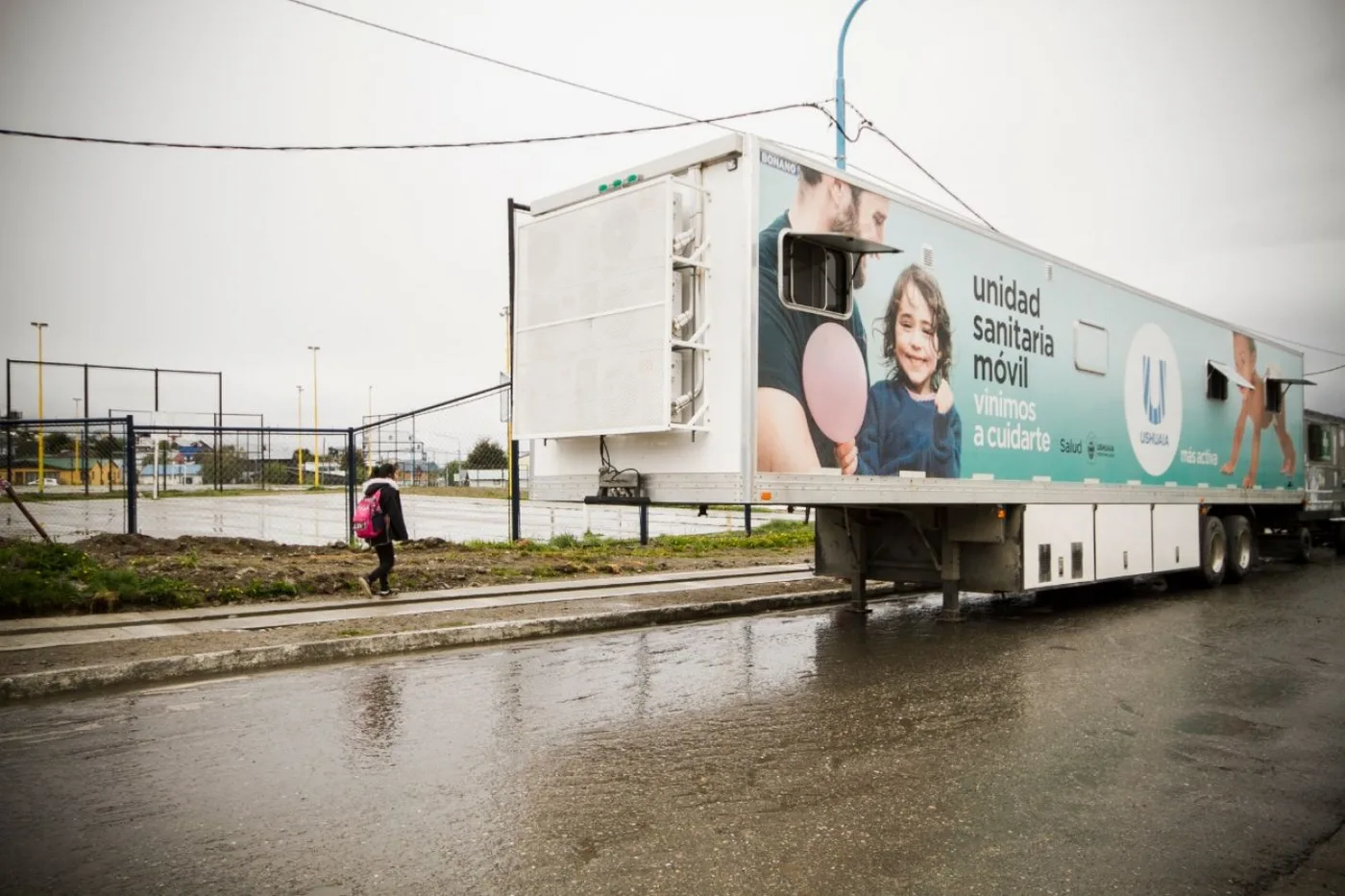 Camión sanitario móvil de la Municipalidad de Ushuaia