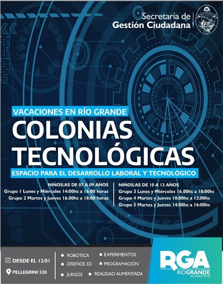 Inscripciones abiertas para las colonias tecnológicas