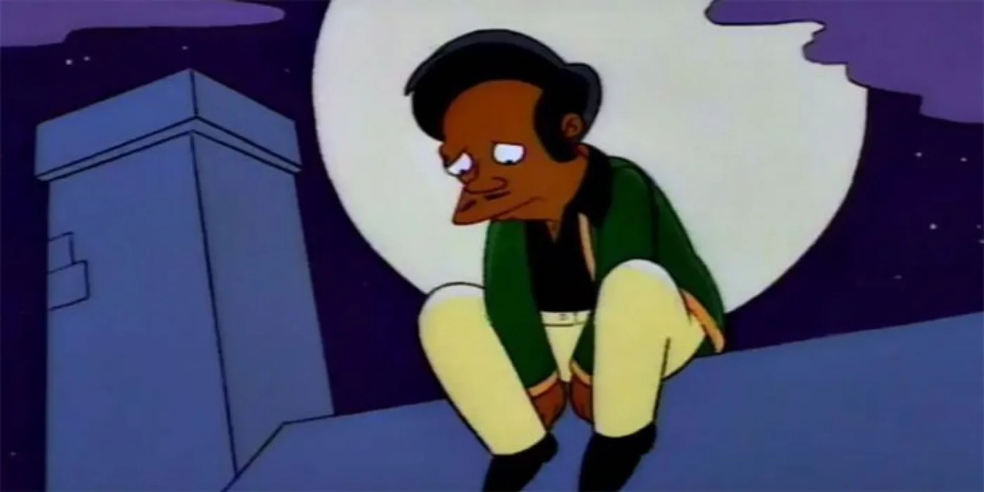 Apu, el entrañable indio que protagonizó varios caítulos de Los Simpsons.