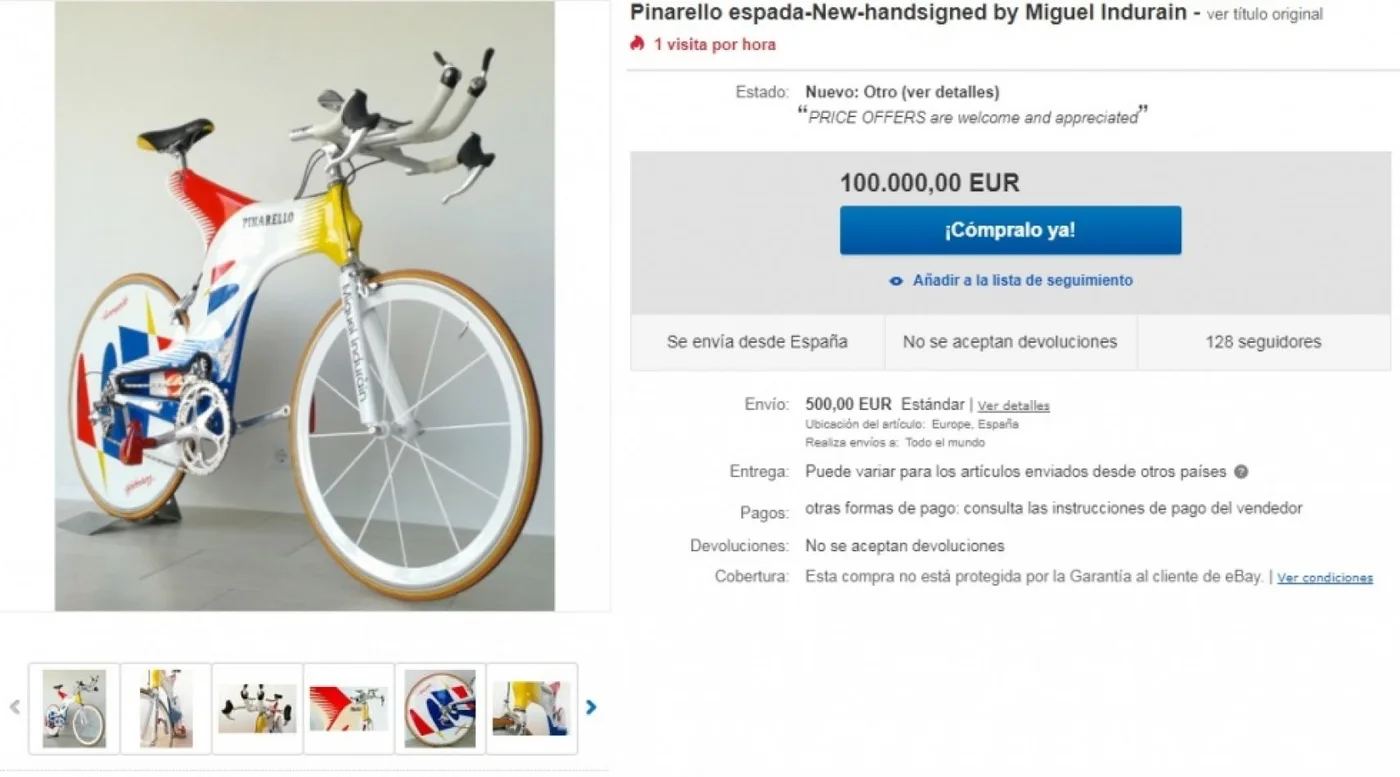 Sale a la venta la bicicleta más deseada en la historia del ciclísmo
