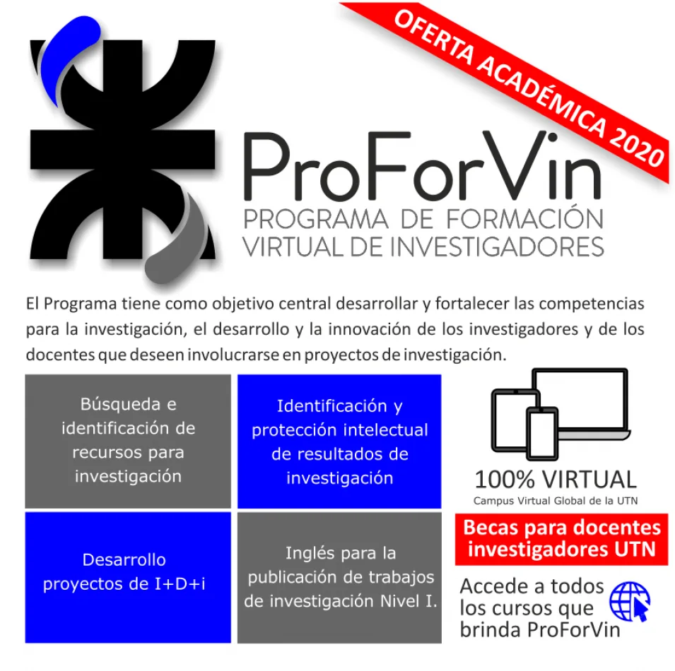 informa que está abierta la inscripción a cuatro cursos del Programa de Formación Virtual de Investigadores.