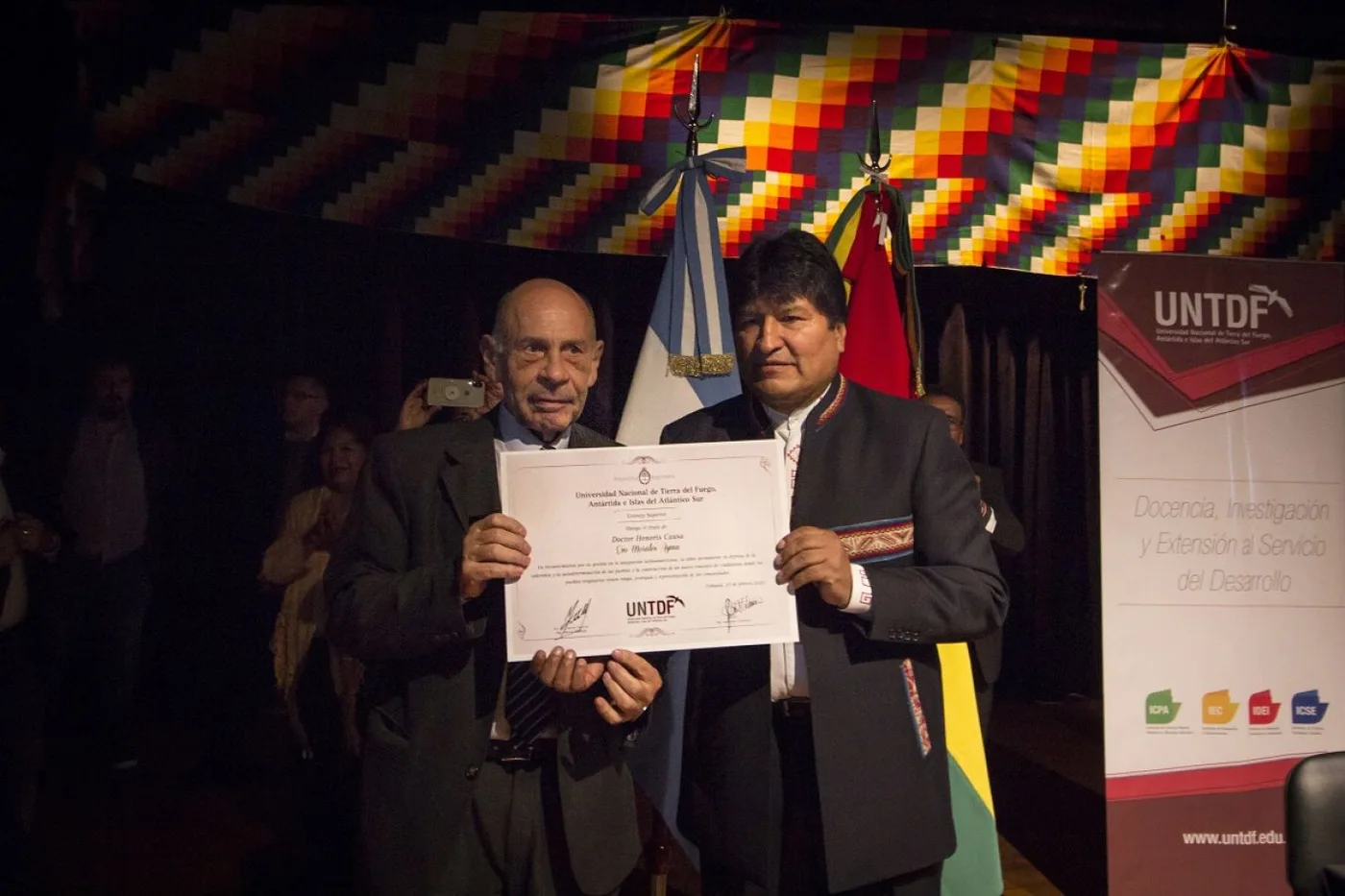 Evo Morales recibió el título Doctor Honoris Causa