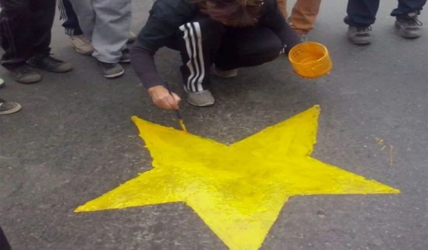 Pintarán una estrella amarilla por Jorge Daniel Zapata.