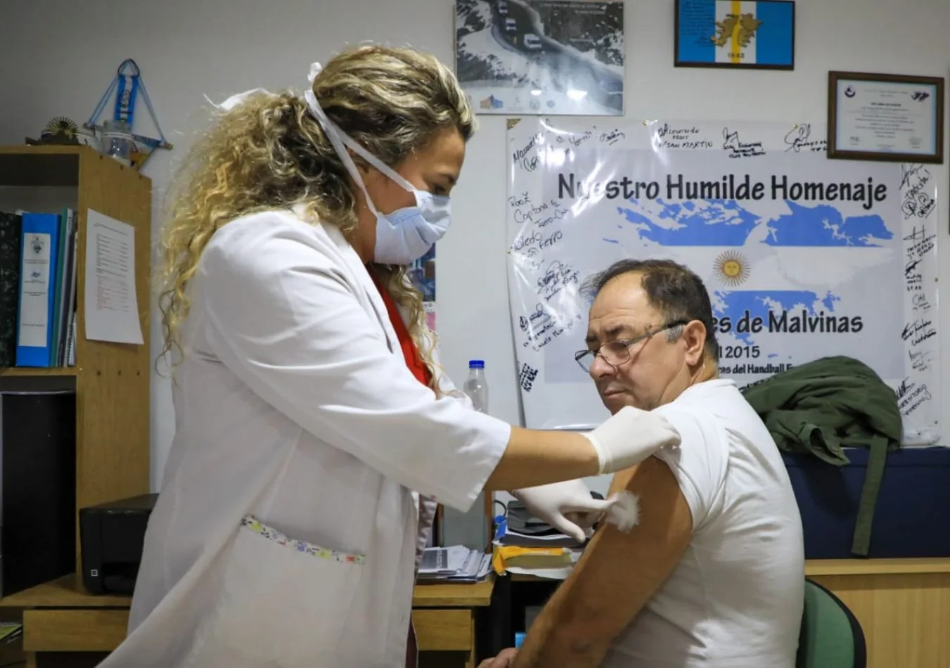 El Municipio inició campaña de vacunación antigripal para veteranos de Malvinas