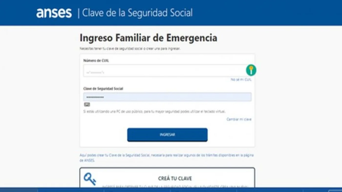 Comienza el pago del Ingreso Familiar de Emergencia