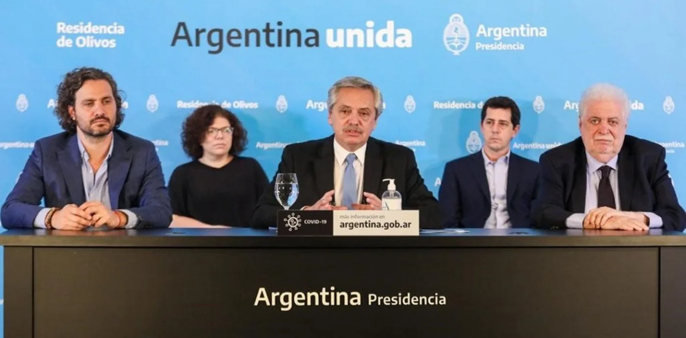 El presidente Alberto Fernández anuncio la extensión de la cuarentena.