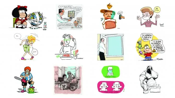 Coronavirus: Dibujantes ponen a sus personajes al servicio del cuidado de la salud
