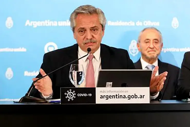 Presidente de la Argentina, Alberto Fernández .