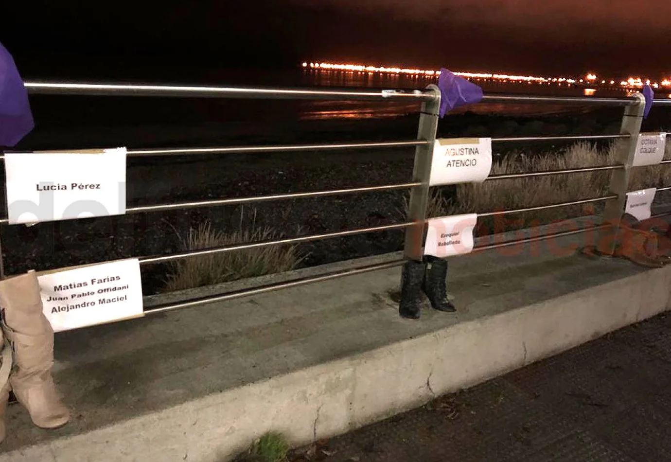 La costanera riograndense protagonista de una protesta inusual.