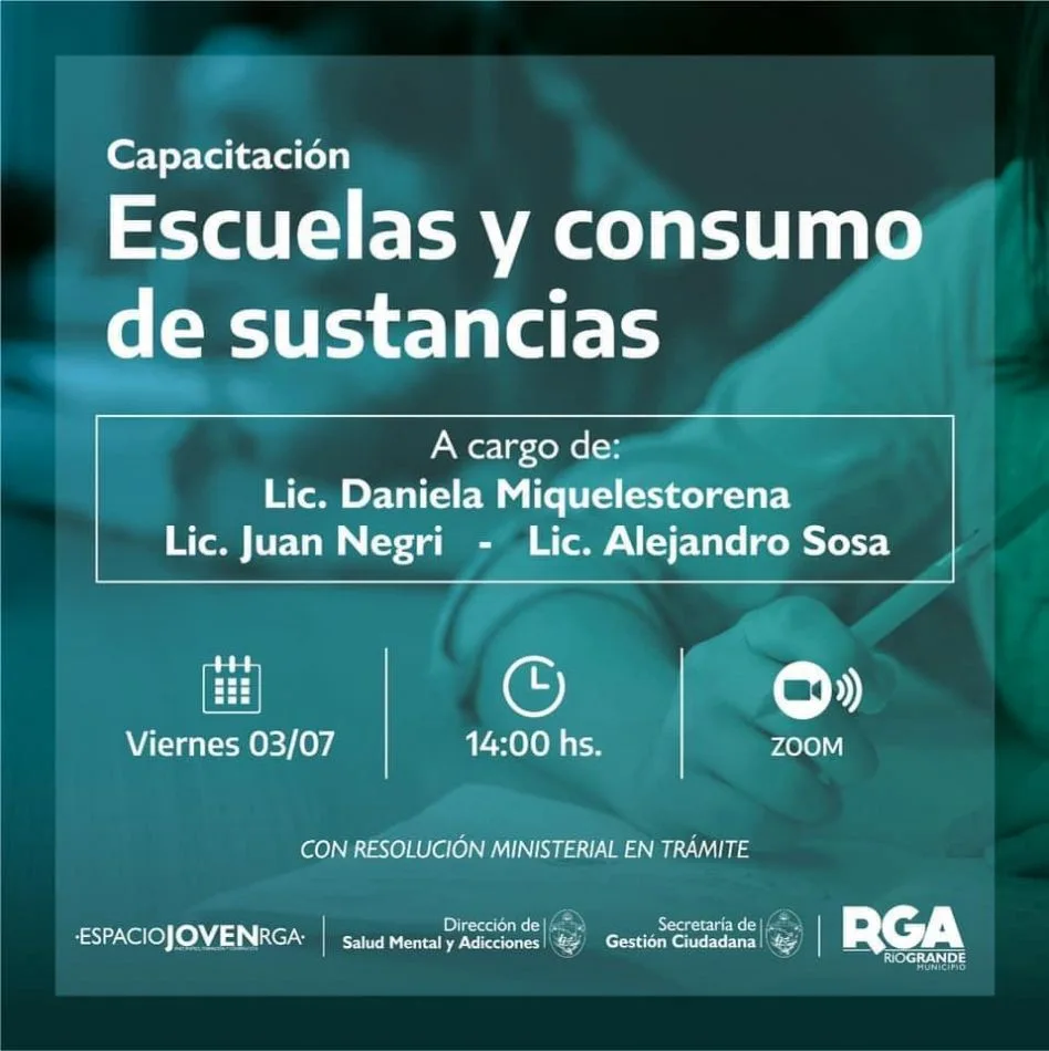 El Municipio lanzó un ciclo de capacitaciones para personal educativo sobre el consumo de sustancias