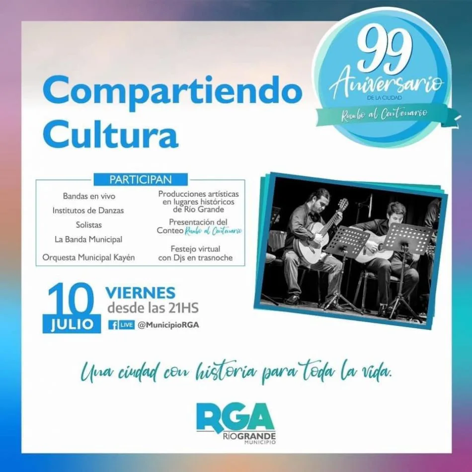 A las 21 horas comienza la Gran Fiesta Virtual por los 99 años de Río Grande