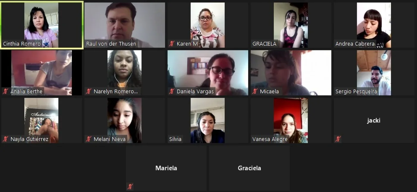 Por zoom, Von der Thusen se reunió con estudiantes de Enfermería del Cent35.