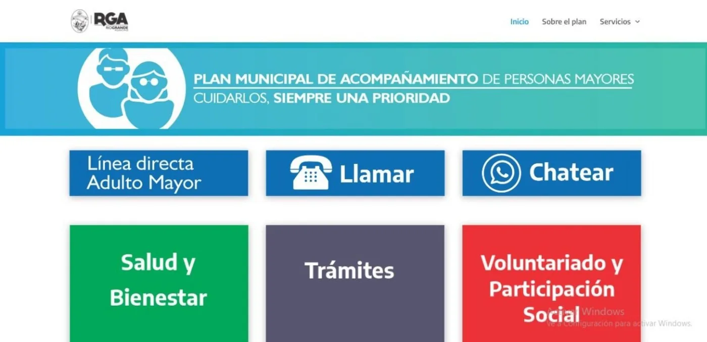 Plan de Acompañamiento de Personas Mayores’, que impulsa el Municipio de Río Grande.