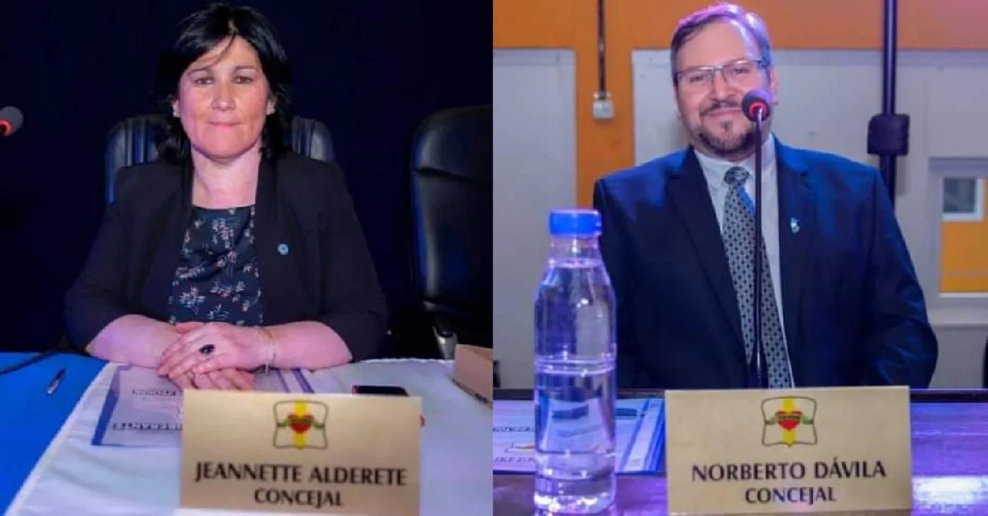 Los concejales Jeannette Alderete y Norberto Dávila se alejaron de “Nuevo País” y formaron el bloque “7 de mayo”.
