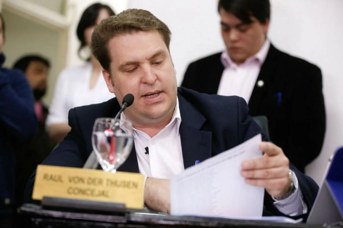 Presidente del Concejo Deliberante Raúl von der Thusen .