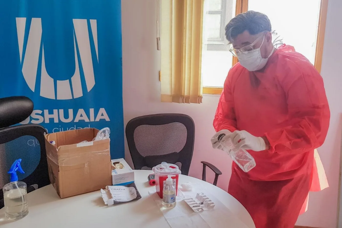 Trabajadores del municipio de Ushuaia fueron vacunados contra la gripe