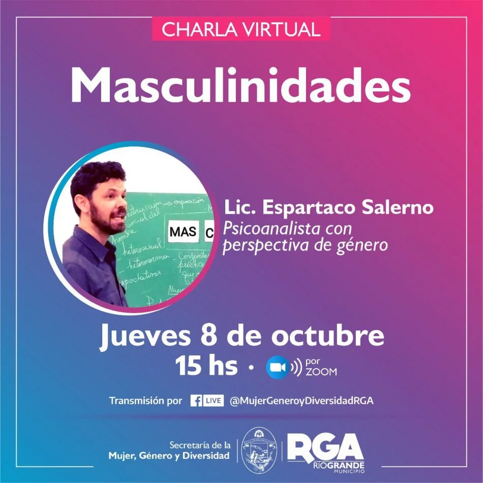 Municipio invita a la charla virtual "Masculinidades"