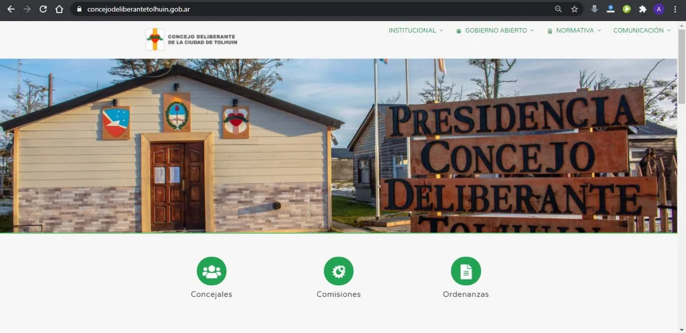 Nuevo sitio web del Concejo Deliberante de Tolhuin.