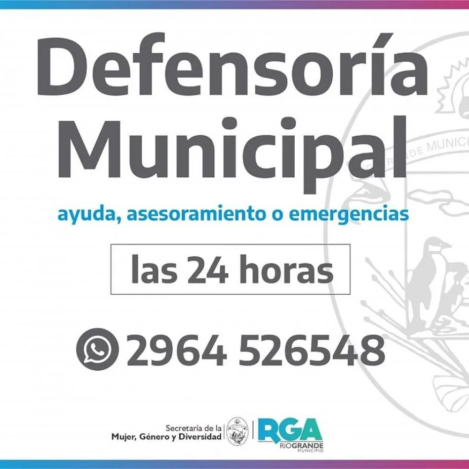 Línea activa de la Defensoría Municipal.