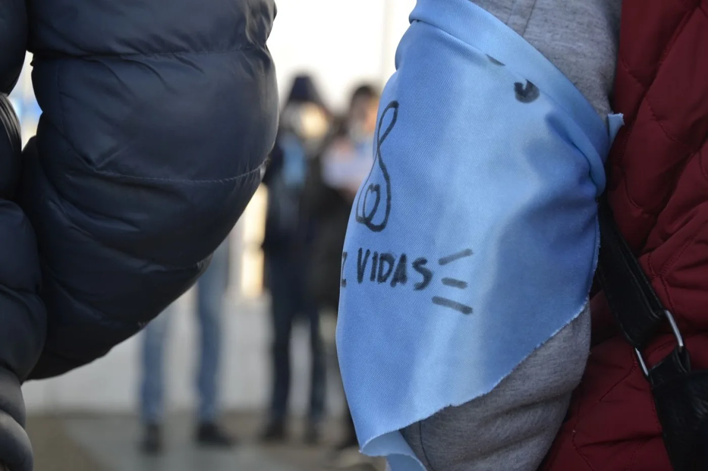 Manifestación en contra de la legalización del aborto