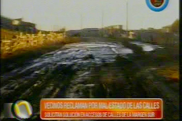Las chacras de Margen Sur, anegadas (Imagen: Captura de TV Canal 13 de Río Grande).