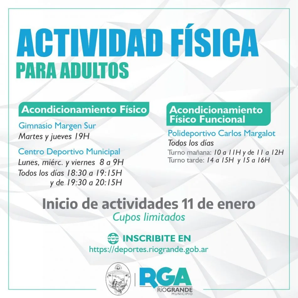 Inician las actividades de acondicionamiento físico para adultos