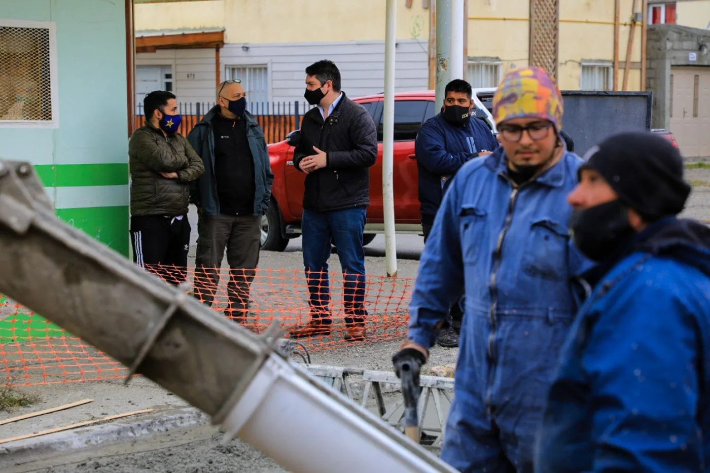 Martín Perez recorrió la obra de pavimentación de la calle Vallese