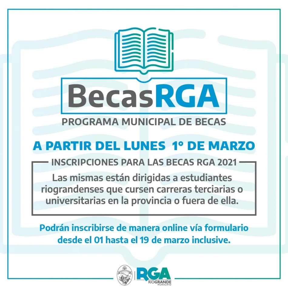 Municipio de Río Grande abre las inscripciones para las Becas RGA 2021
