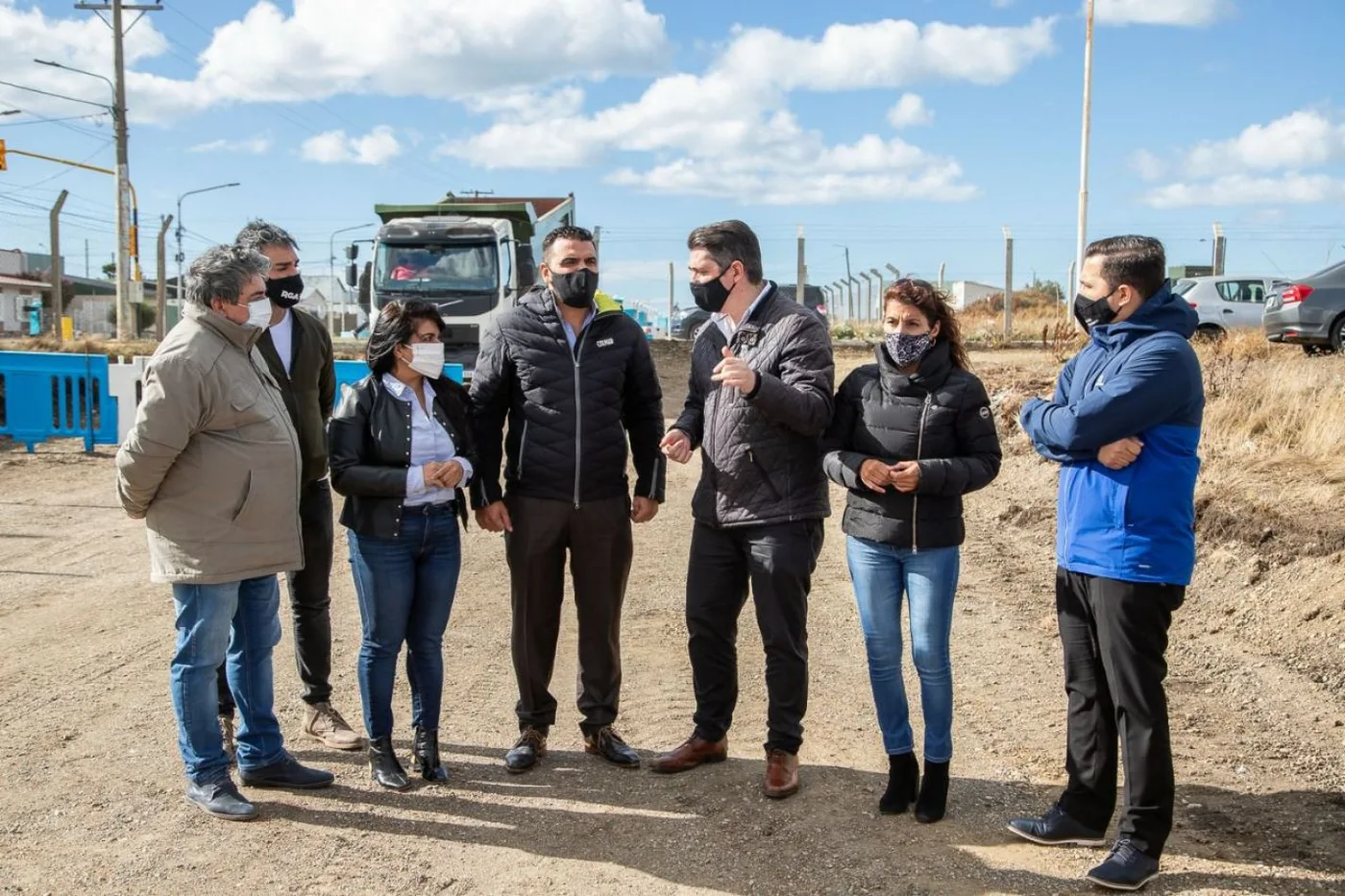 Intendentes de Río Grande y Ushuaia, estuvieron presentes en los trabajos correspondientes a la obra de la doble vía de la Av. Santa Fe