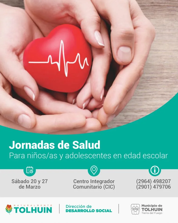 Jornadas de salud para niños y adolescentes en edad escolar.