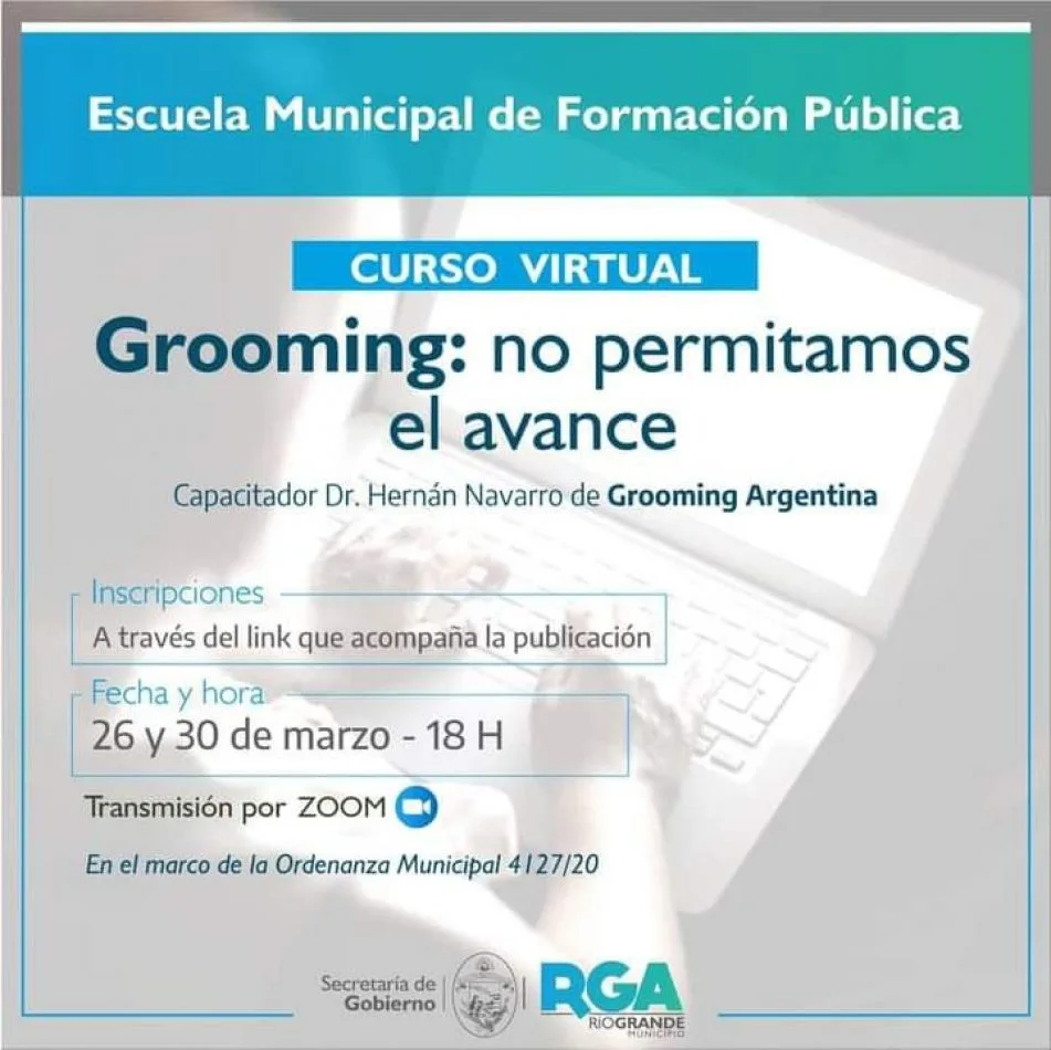 Escuela Municipal de Formación Pública ofrece una capacitación sobre Grooming
