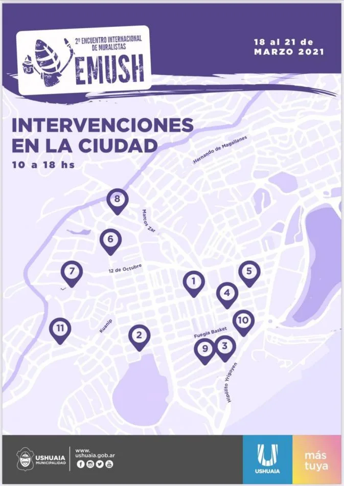 Inicia el 2° Encuentro Internacional de Muralistas del Fin del Mundo